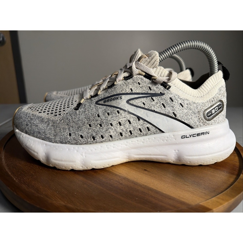 Brooks Glycerin 20 StealthFit Womens Size 8 Gray Running Sneaker 1203721B163